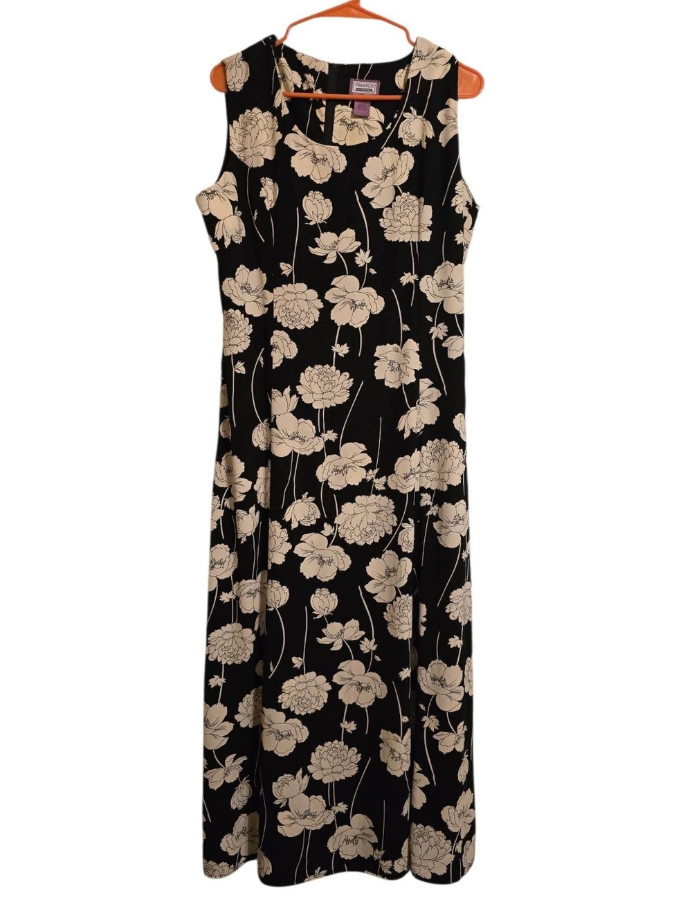 Vintage | 90s Black & White Floral Dress